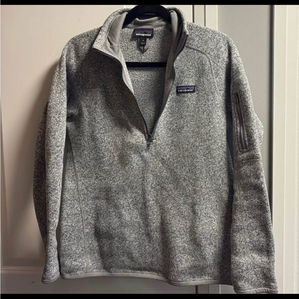 Patagonia Women’s Better Sweater 1/4 zip birch white